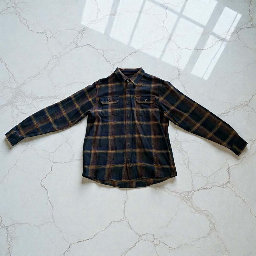 Orvis Classic Collection Plaid Flannel Shirt Size M